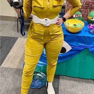 Mustard Yellow Women's Utility Jumpsuit